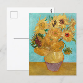 Cartão Postal Vase com Doze Girassóis | Van Gogh |