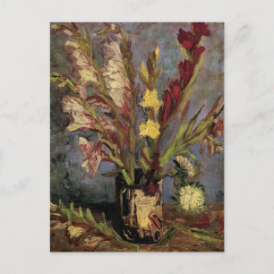 Cartão Postal Vase com Gladioli por Vincent van Gogh