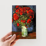 Cartão Postal Vase com Poppies Vermelhos | Vincent Van Gogh<br><div class="desc">Vase com Poppies Vermelhos pelo artista holandês Vincent Van Gogh. A pintura de arte original é um óleo na canvas que representa uma vida estática de flores vermelhas brilhantes. Use as ferramentas de design para adicionar texto personalizado ou personalizar a imagem.</div>