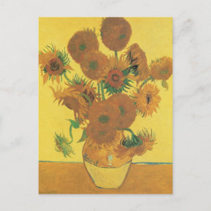 Cartão Postal Vase com Quinze Girassóis - Vincent van Gogh
