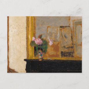 Cartão Postal Vase das Flores em Mantelpedal, 1900 por Vuillard