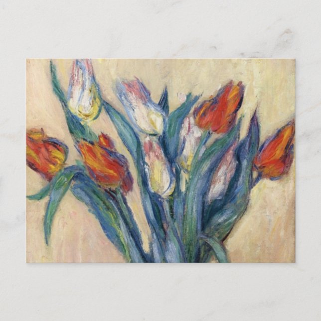 Cartão Postal Vase das Tulipas - Claude Monet (Frente)