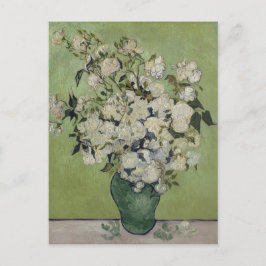 Cartão Postal Vase de Rosas por Vincent Van Gogh