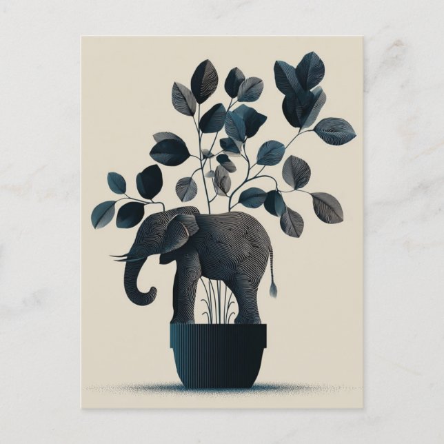 CARTÃO POSTAL VASE ELEFANTE #1 (Frente)