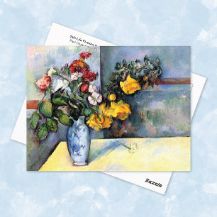 Cartão postal Vase Paul Cezanne, Flores de Vida Es