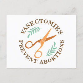 Cartão Postal Vasectomias Prevenem Abortos Ativismo Cartão-posta