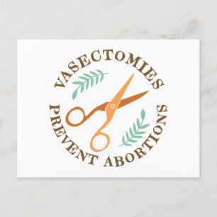 Cartão Postal Vasectomias Prevenem Abortos Ativismo Cartão-posta