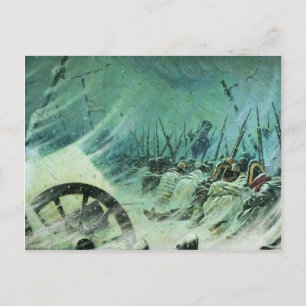 Cartão Postal Vasily Vereshchagin - Noite Bivouac do Exército Ex
