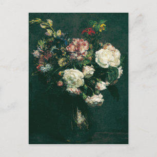 Cartão Postal Vaso Antigo de Flores de Henri Fantin-Latour