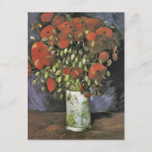 Cartão Postal Vaso com Papoulas Vermelhas por Vincent Van Gogh
