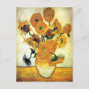 Cartão Postal Vaso com Quinze Girassóis por Vincent van Gogh 1