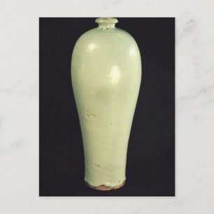 Cartão Postal Vaso de Jun 'Meiping' com um vidro azul-esverdeado