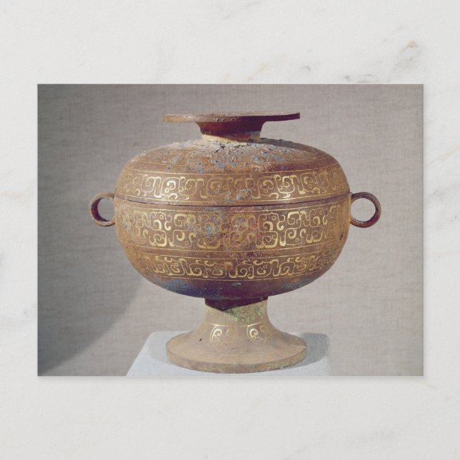 Cartão Postal Vaso de Tou com decoração de serpentina (Frente)