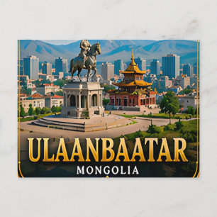 Cartão Postal Vastas Estepes de Ulaanbaatar e Patrimônio Mongol