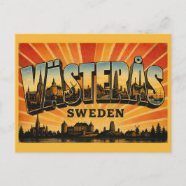 Cartão Postal Västerås Suécia Cidade Viking Antiga