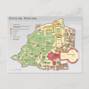 Cartão Postal Vaticano do diagrama Mappa della Città del Vatican