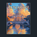 Cartão Postal Vaticano Vintage<br><div class="desc">Traga-se ao coração de Roma com Este cartão postal maravilhosamente desenhado captura a essência de um dos destinos mais icônicos do mundo, fazer que seja algo que deve ter para viajantes, amantes de arte e colecionadores. Adicione este belo cartão postal ao seu carrinho hoje e traga para casa uma fatia...</div>