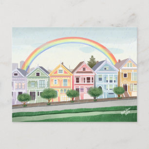 Cartão Postal Vazio de Mulheres Pintadas de São Francisco Pastel