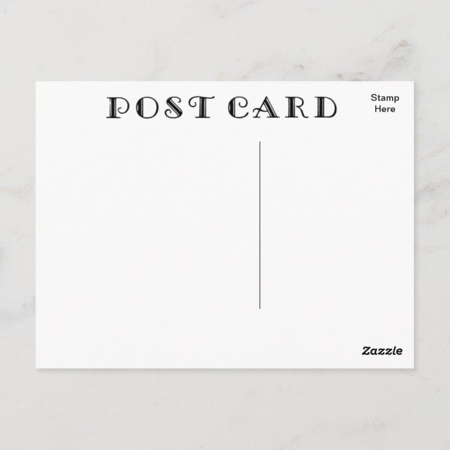 Cartão Postal Vazio Retro Cartão-Postal com Fonte Antica DIY (Verso)