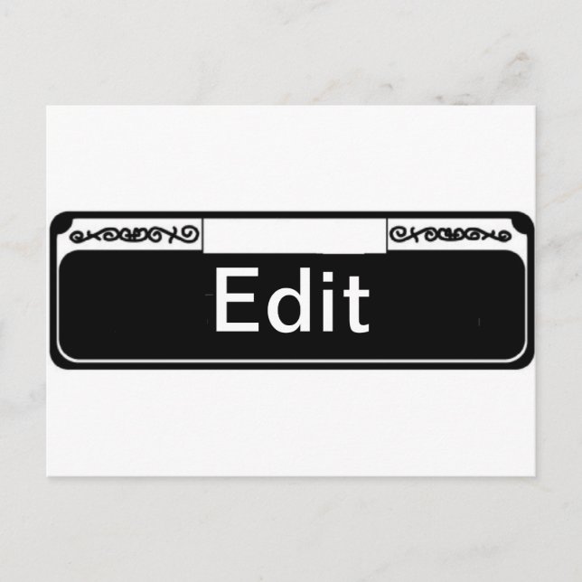 Cartão Postal Vazios de sinais do Quarter Street em Francês (Frente)