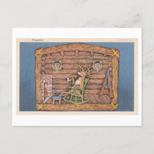 Cartão Postal Veado como Hunter Funny Vintage