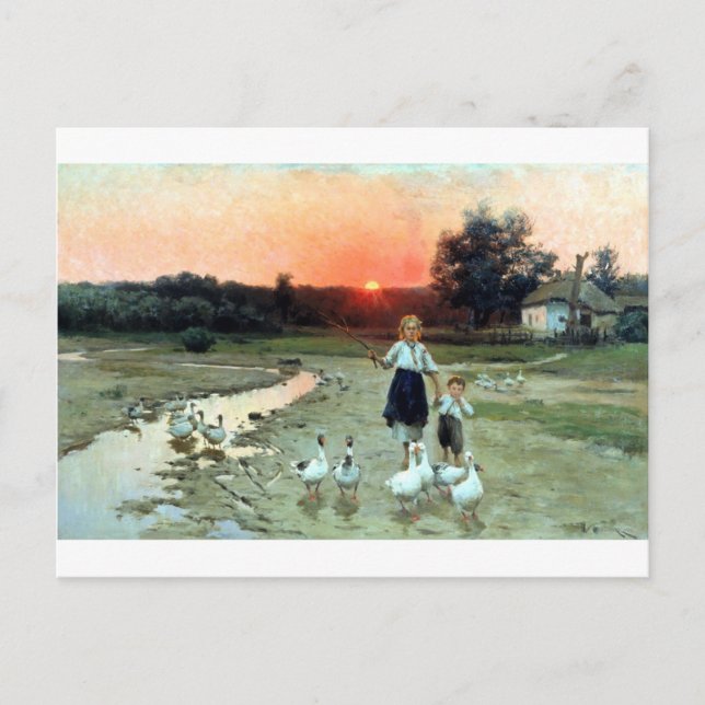 Cartão Postal Vechoriye: Noite na Ucrânia (Frente)