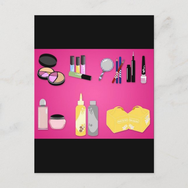 Cartão Postal vectorvaco_makeup_set_09102801_large (Frente)