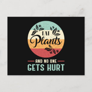 Cartão Postal Vegan Animal Vegetarian Retro Vegism Funny Gift