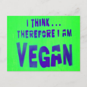 Cartão Postal Vegan Love Animais Comem Plantas