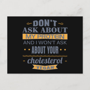 Cartão Postal Vegan não pergunta sobre minha proteína