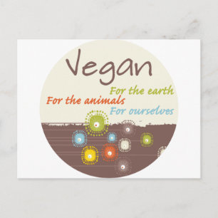 Cartão Postal Vegan para Roupa de Motivo e presentes