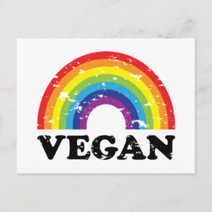 Cartão Postal Vegan Rainbow