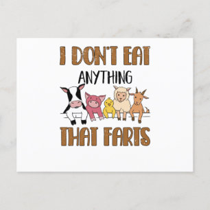 Cartão Postal Vegan Vegism Meatlos Vegan Life