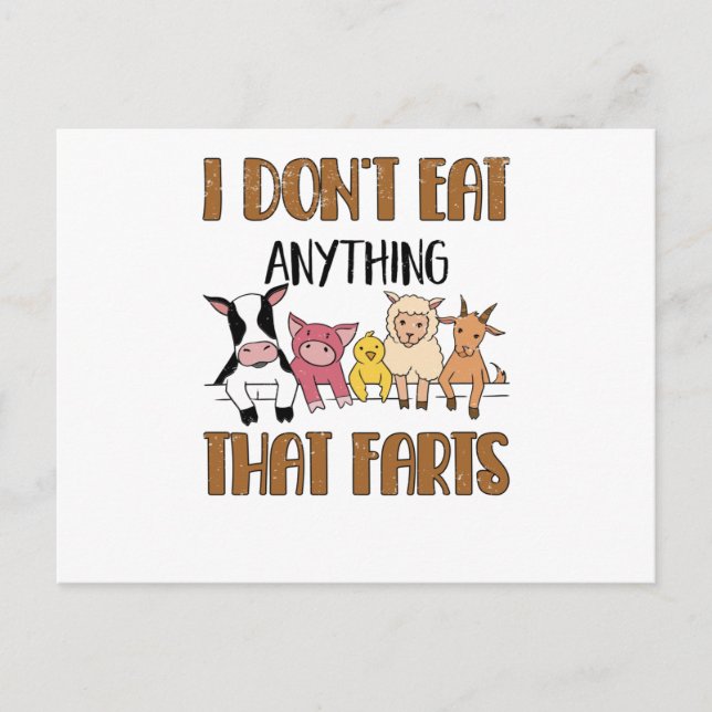 Cartão Postal Vegan Vegism Meatlos Vegan Life (Frente)