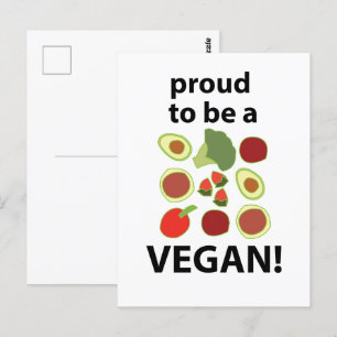 Cartão Postal Vegano Orgulhoso Por Ser Um Vegano
