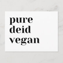 Cartão Postal Vegano Totalmente Falecido
