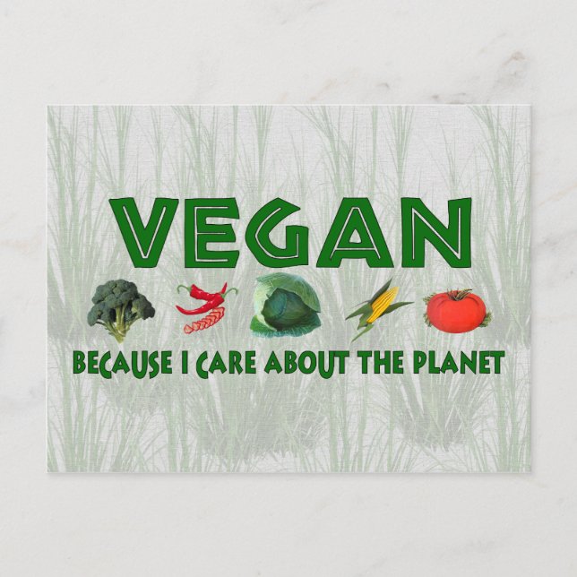 Cartão Postal Vegans para o Planeta (Frente)