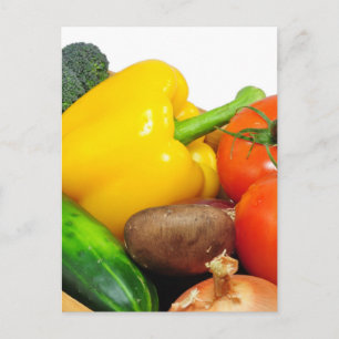 Cartão Postal Vegáveis Em Uma Cesta