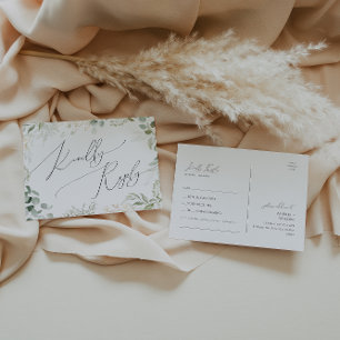 Cartão Postal Vegetação Caprichosa e Ouro Pedido de Música RSVP