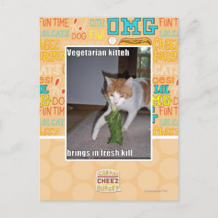 Cartão Postal Vegetarian Kitteh