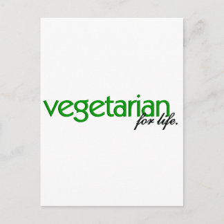 Cartão Postal Vegetariano para a Vida