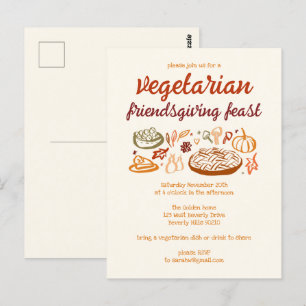 Cartão Postal VEGETARIANO Sagaz de Ação de Graças