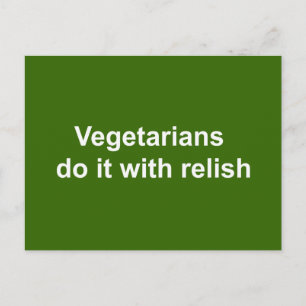 Cartão Postal Vegetarianos fazem isso com relíquia
