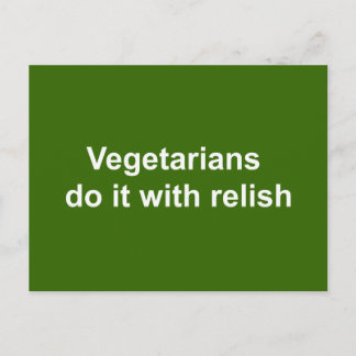 Cartão Postal Vegetarianos fazem isso com relíquia