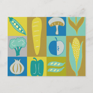 Cartão Postal Veggie Blocks II