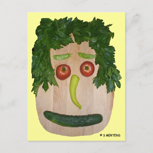 Cartão Postal Veggie Face (Frente)