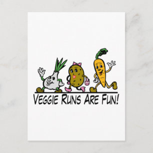 Cartão Postal Veggie Runs