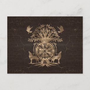 Cartão Postal Vegvisir - Ornamento Compass Visível