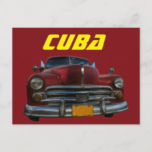 Cartão Postal Veículo americano clássico em Vinales, Cuba