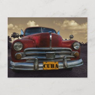 Cartão Postal Veículo americano clássico em Vinales, Cuba